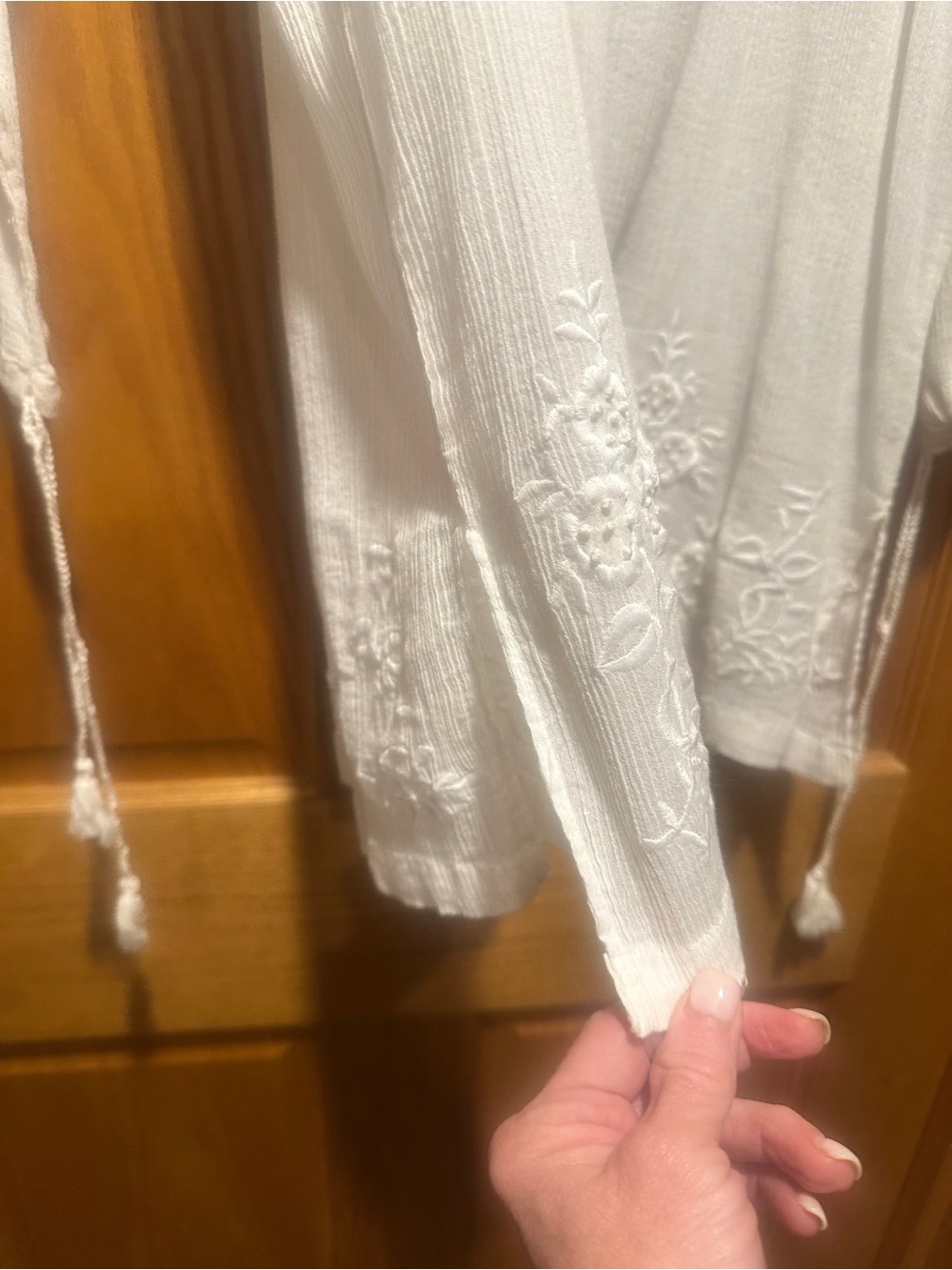 French Connection Women's White Embroidered Swim Cover-Up Tunic NwT XS/S - Picture 7 of 7